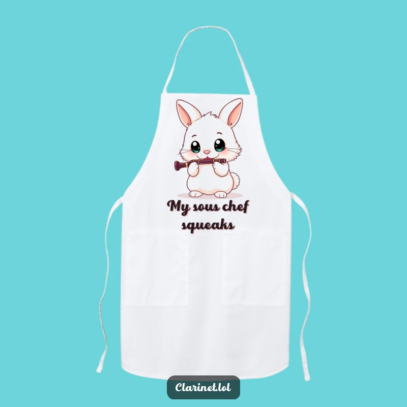 Funny Bunny Clarinet Apron: Cook Up Some Musical Fun!