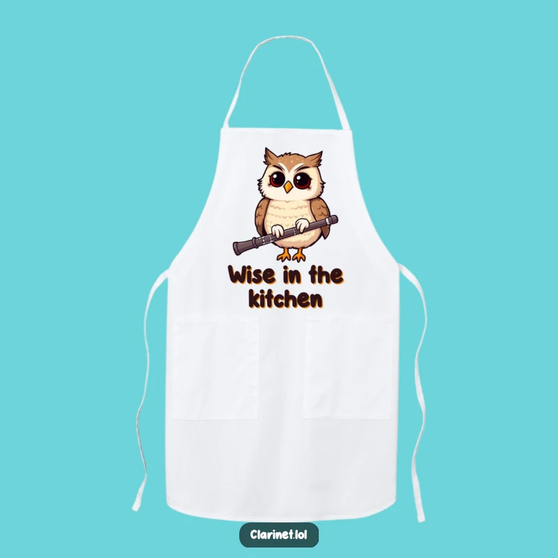 Funny Owl Clarinet Apron: Cook with Rhythmic Musical Fun!