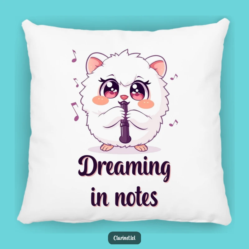 Funny Fluffy Creature Clarinet Pillow: Cozy Comfort with a Hilarious Musical Twist