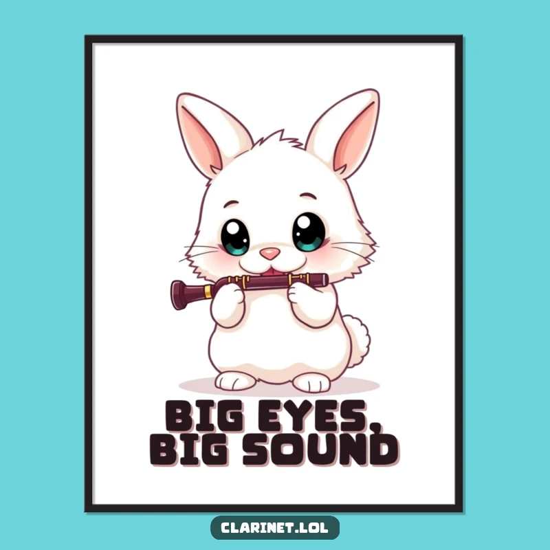 Funny Bunny Clarinet Digital Art: Instant Musical Cheer for Your Space!