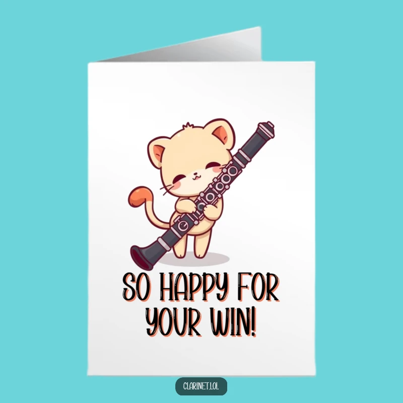 Free Printable Congrats Card: Shy Creature's Musical Curiosity Celebrated
