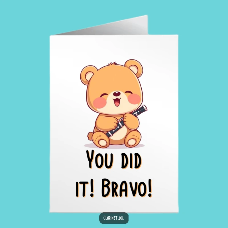 Free Printable Congrats Card: Giggling Bear Cub - Instant Download for Any Celebration