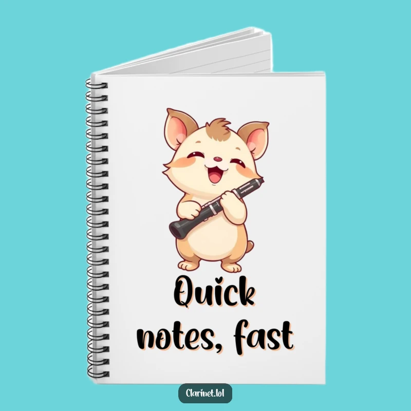 Funny Energetic Creature Clarinet Notebook: Record Your Musical Journey