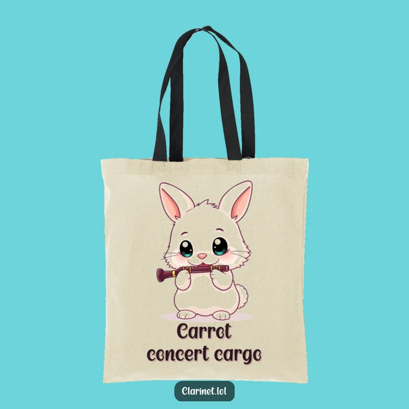 Bunny Clarinet Tote Bag: Funny Music Style for Your Essentials!